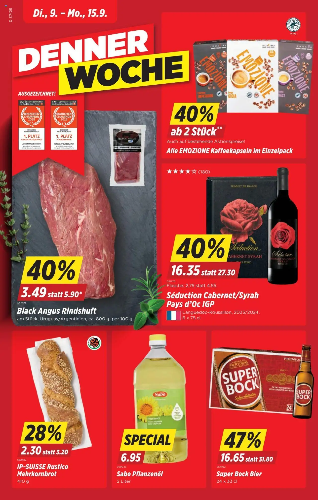 Denner Aktionen ab 09.09.2025 - Seitennummer 1