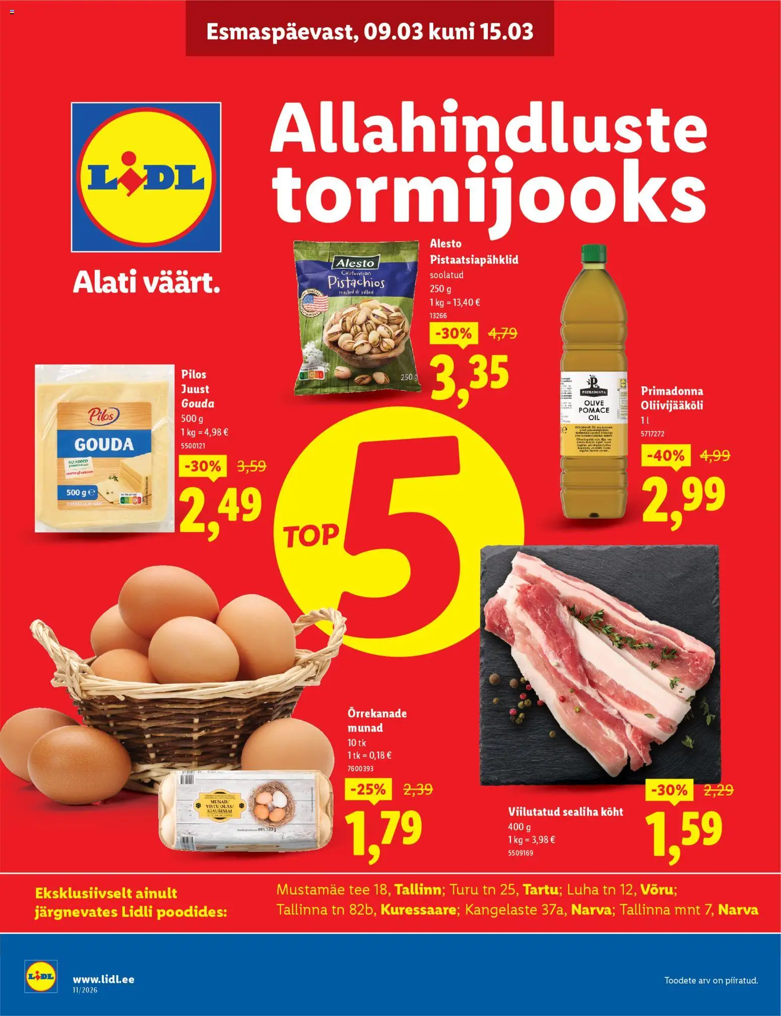 Lidl kliendilehe eelvaade alates 09.03.2026