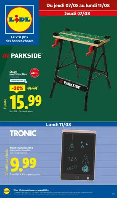 Prévisualisation de Profitez de fournitures scolaires, jeux, accesoires, et équipements de sport ! du magasin LIDL formulaire valide 06/08/2025