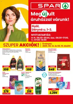 Spar - SPAR üzlet megújulás Gyál megtekintése, amely érvényes 2025.08.14.-től