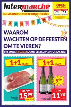 Voorbeeld van Mis onze 12 dagen aan feestelijke promo’s niet van winkel Intermarché geldig vanaf 31/10/2025