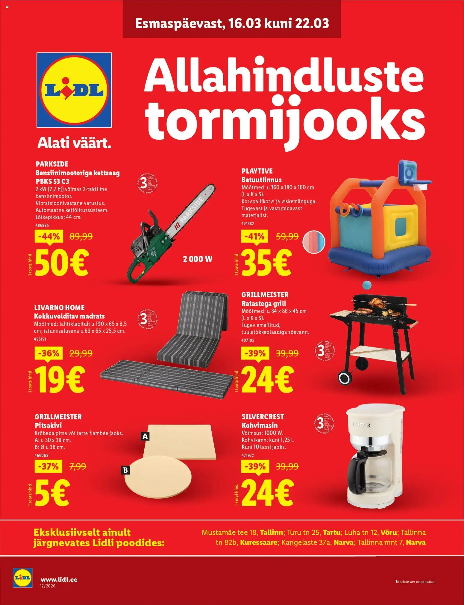 Lidl kliendilehe eelvaade alates 16.03.2026