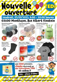 Prévisualisation de Nouvelle Ouverture | Montluçon du magasin TEDi formulaire valide 05/09/2025