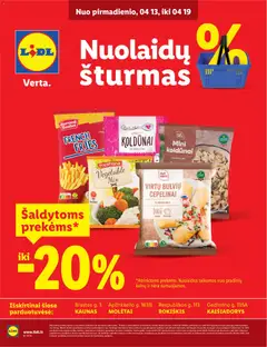 LIDL parduotuvės leidinio LIDL leidinys - Nuolaidų šturmas galiojančio nuo 2026.04.13 peržiūra