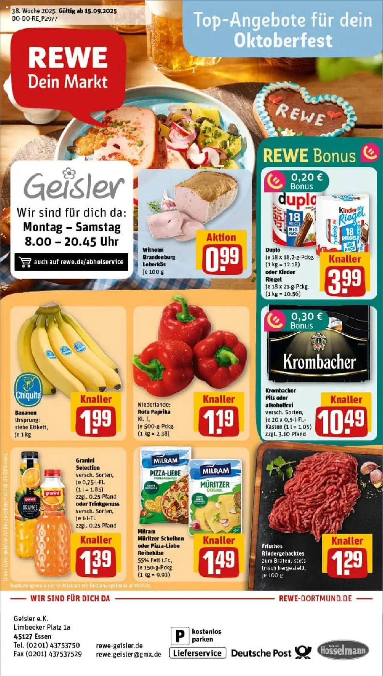 REWE Prospekt ab 14.09.2025 nächste Woche - Prospekt Essen	