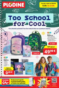 Pregled letka Katalog Škola trgovine Plodine vrijedi od 13.08.2025