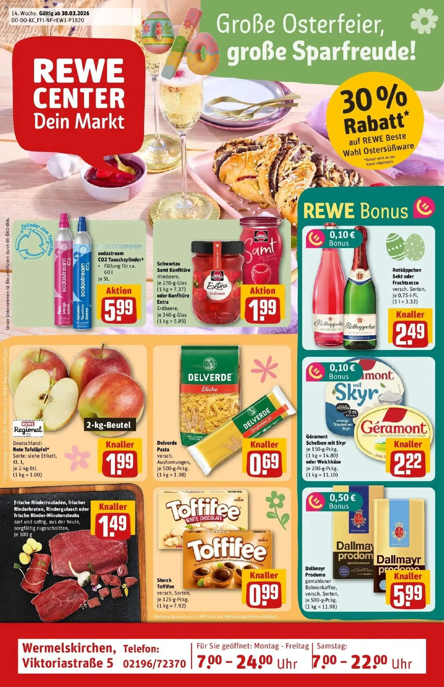 Vorschau von dem Prospekt des Geschäftes Rewe, gültig ab dem 30.03.2026