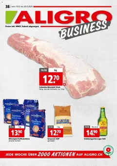 Vorschau des Merkblatts Aktionen Businesskunden - Schlieren, Gossau SG, Frauenfeld, Rapperswil-Jona, Sargans, Bern, Brüttisellen, Pratteln, Emmen, Spreitenbach vom Shop Aligro gültig von 15.09.2025 bis 20.09.2025