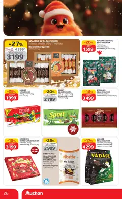 Auchan - Akciós újság Auchan megtekintése, amely érvényes 2025.11.27.-től | Oldal: 26