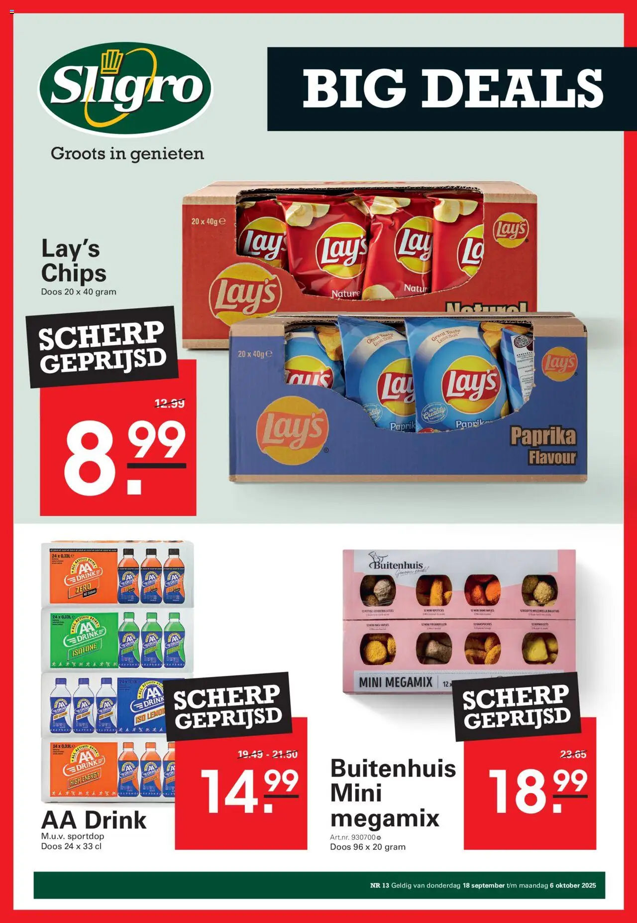 Sligro shop Big Deals Sport geldig vanaf 18-09-2025 - Paginanummer 1