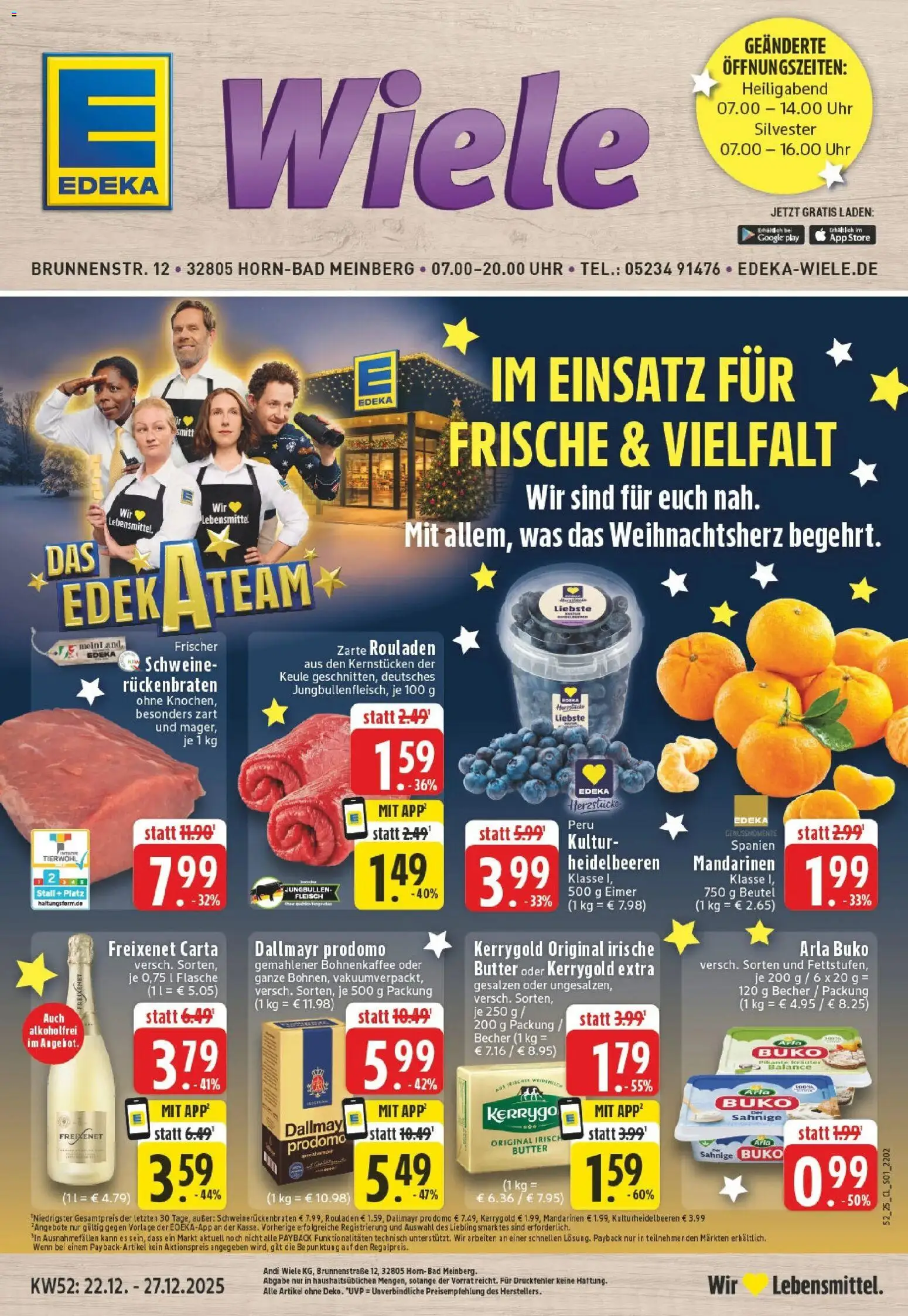 Vorschau von dem Prospekt des Geschäftes Edeka, gültig ab dem 22.12.2025
