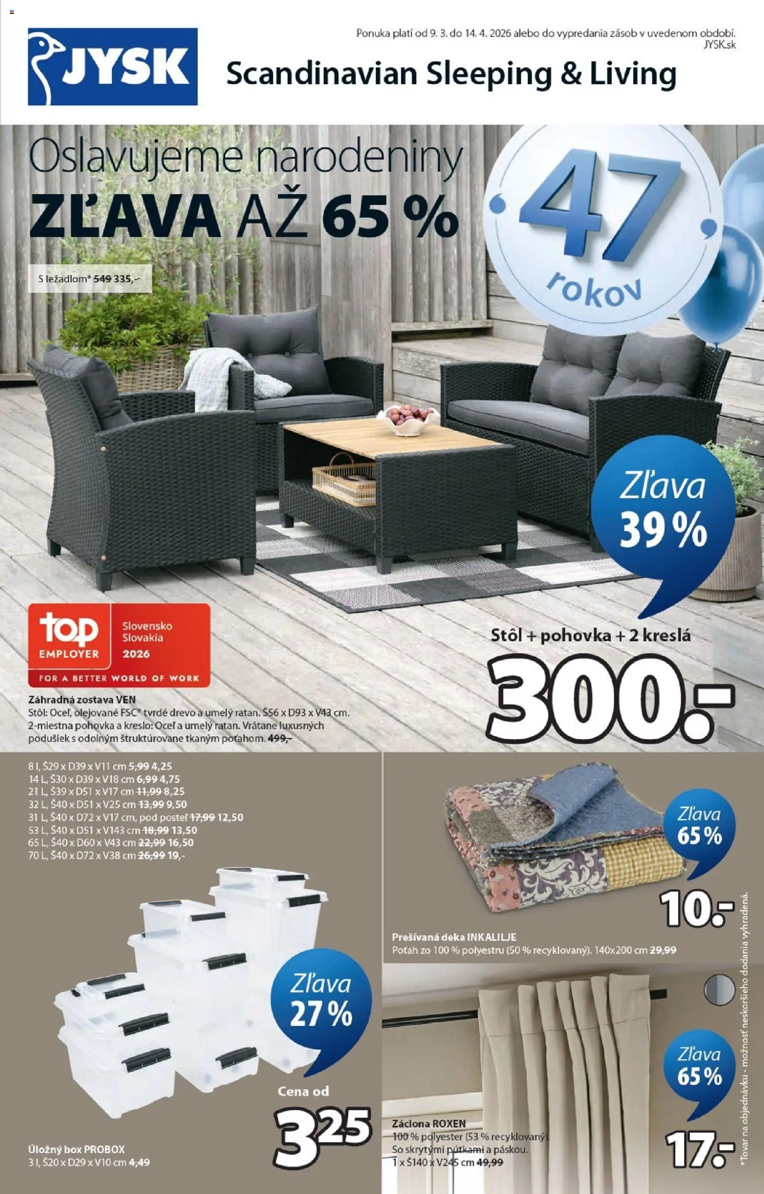 Náhľad JYSK letáku platného od 09.03.2026