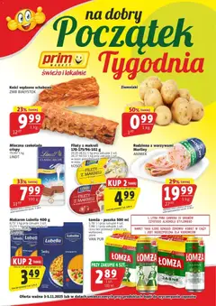 Pogląd gazetki "Na dobry początek tygodnia" ze sklepu Prim Market ważnej od 03.11.2025