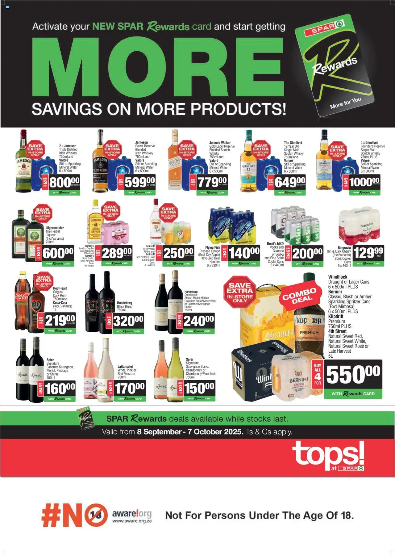 Tops at Spar Specials from 08/09 - 07/10/2025 > Promotions
