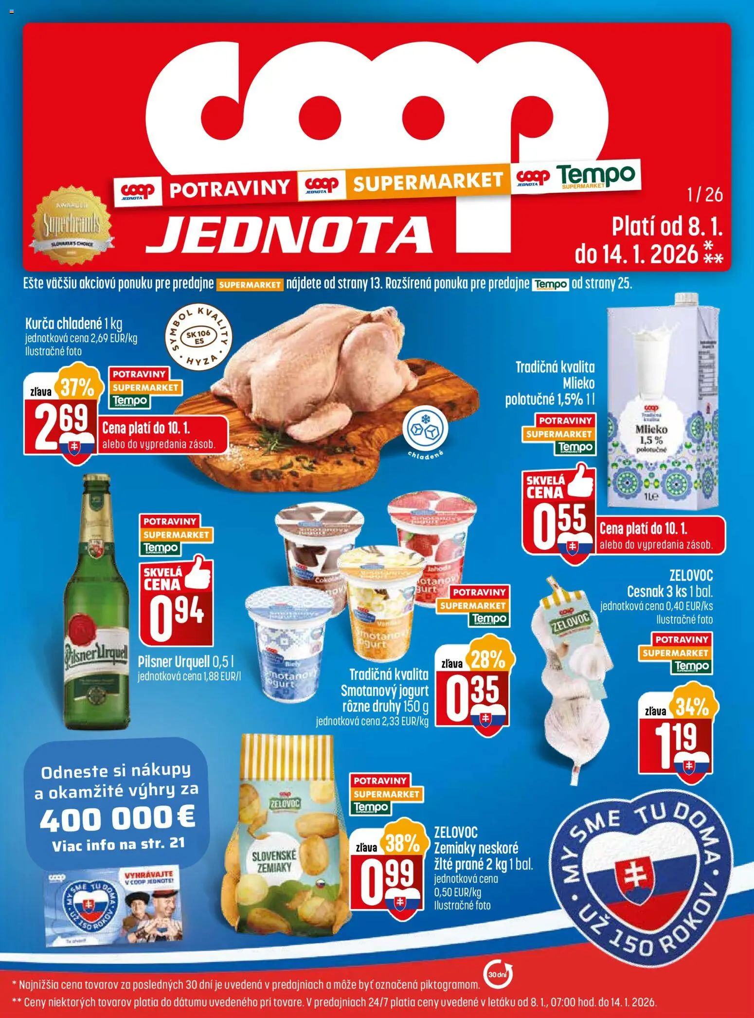 Náhľad COOP Jednota letáku platného od 08.01.2026