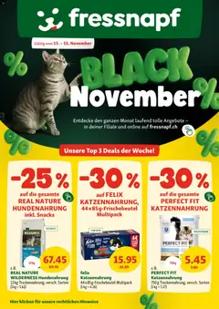 Vorschau des Merkblatts Black Friday vom Shop Fressnapf gültig von 13.11.2025 bis 15.11.2025