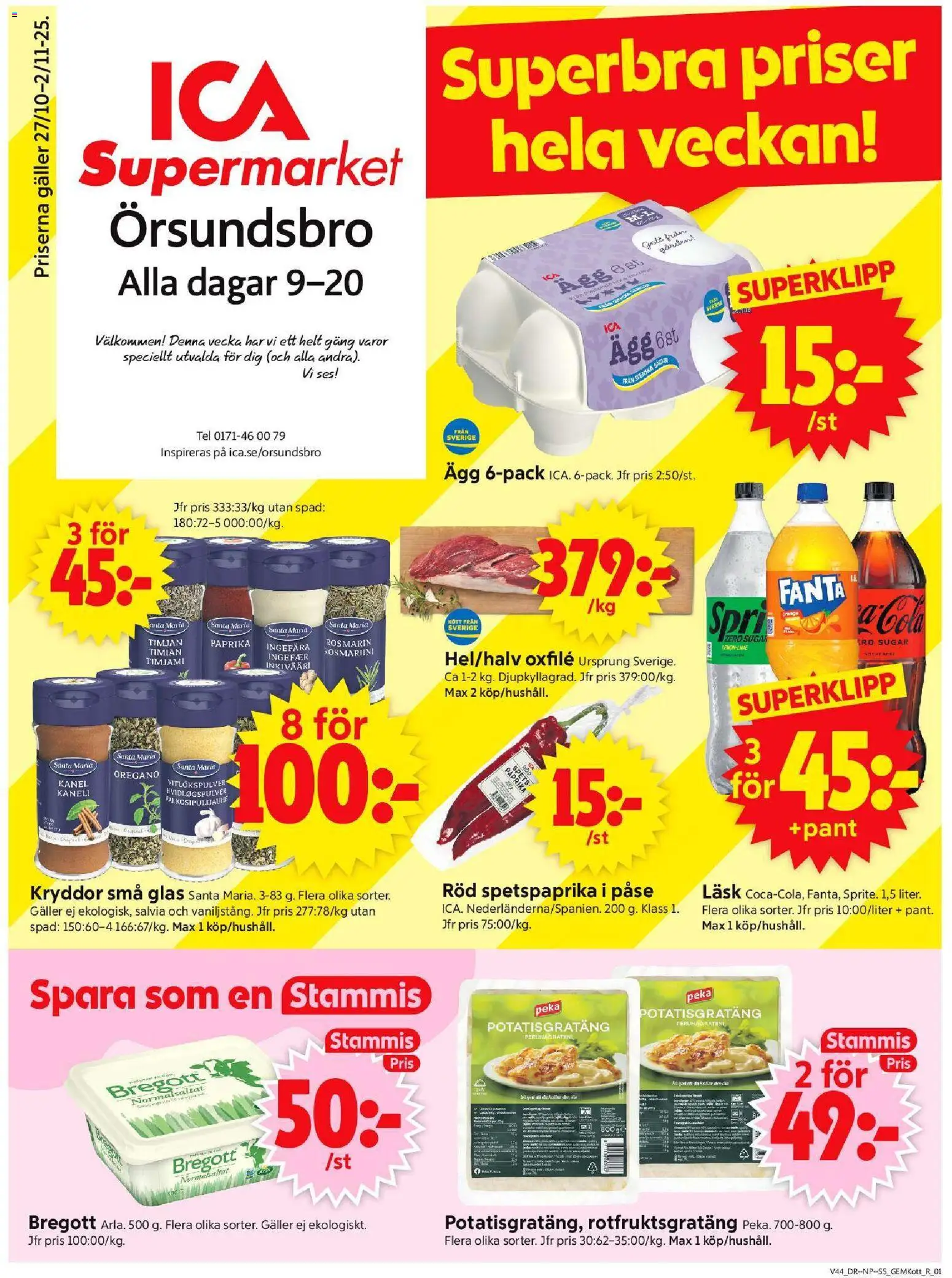Örsundsbro är giltig 27/10 2025 > Veckans Erbjudanden gäller från 27/10/2025 till 02/11/2025 sidnummer 1