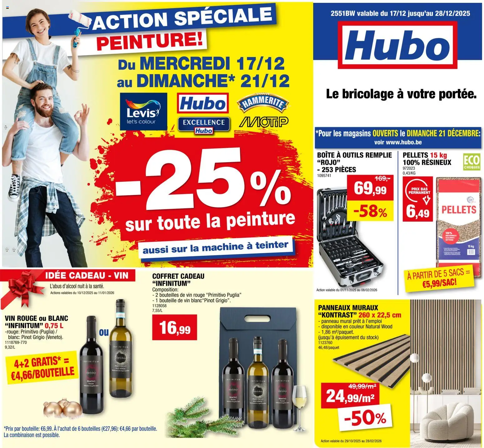 Voorbeeld van Publicité van winkel Hubo geldig vanaf 17/12/2025