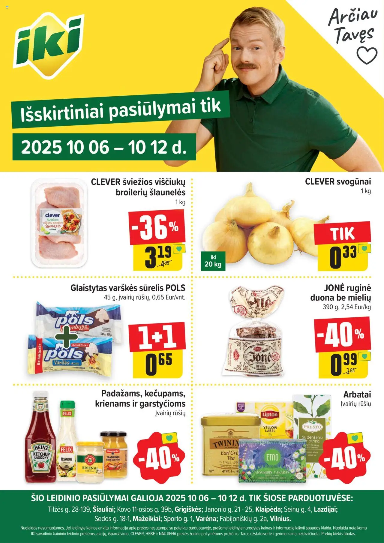 IKI leidinys galioja nuo 2025.10.06 – puslapio numeris 1 - Duona, Krienai, Sūrelis, Svogūnai