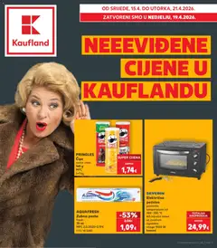 Pregled letka Split-Ravne njive trgovine Kaufland vrijedi od 15.04.2026