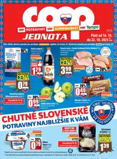Náhľad COOP Jednota letáku platného od 16.10.2025