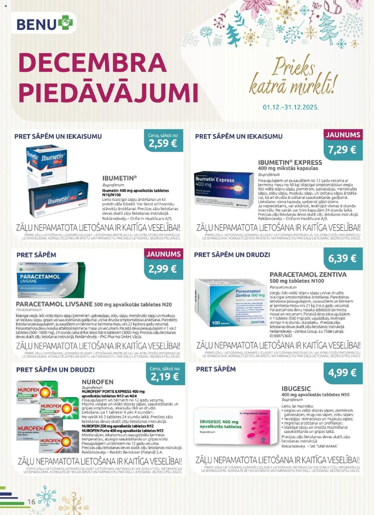 Skatīt BENU akciju bukletu, derīgs no 2025.12.01