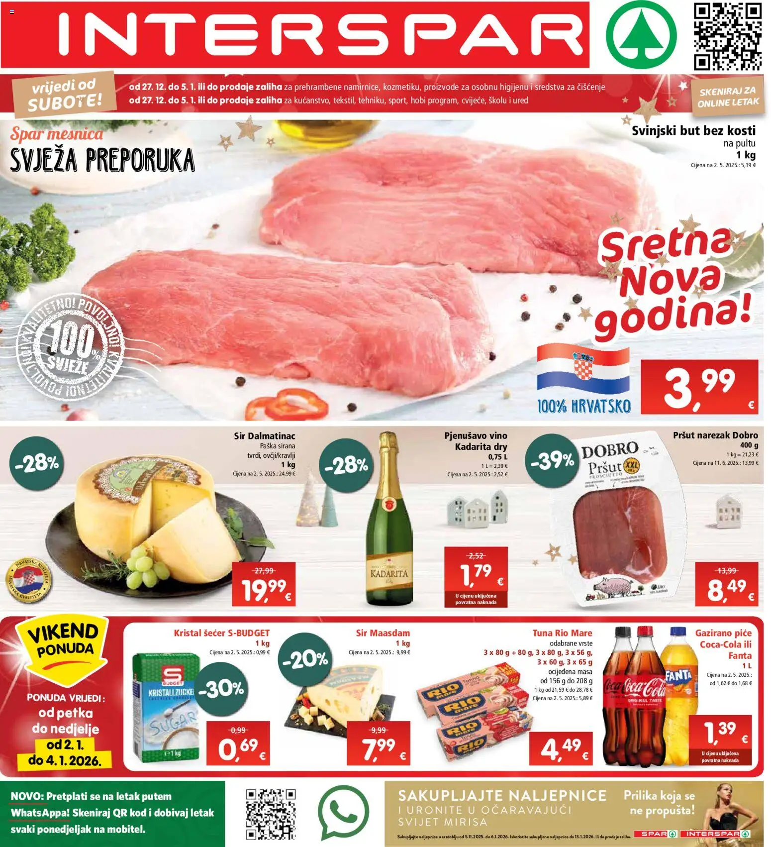 Pregled letka Katalog trgovine Interspar vrijedi od 27.12.2025