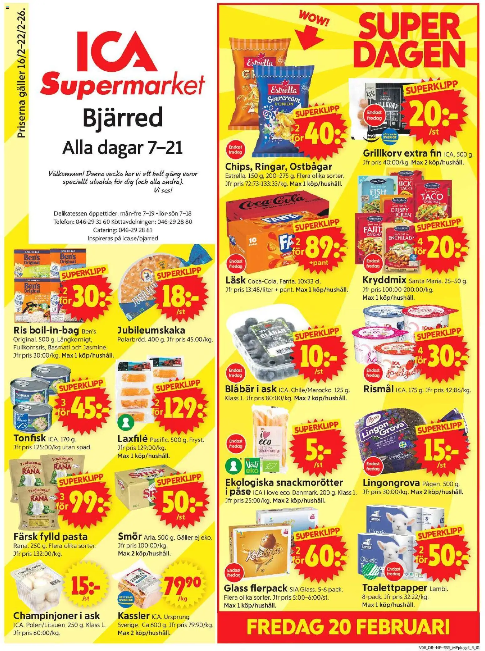Förhandsgranska reklamblad Bjärred från butik ICA Supermarket gäller från 16/02/2026