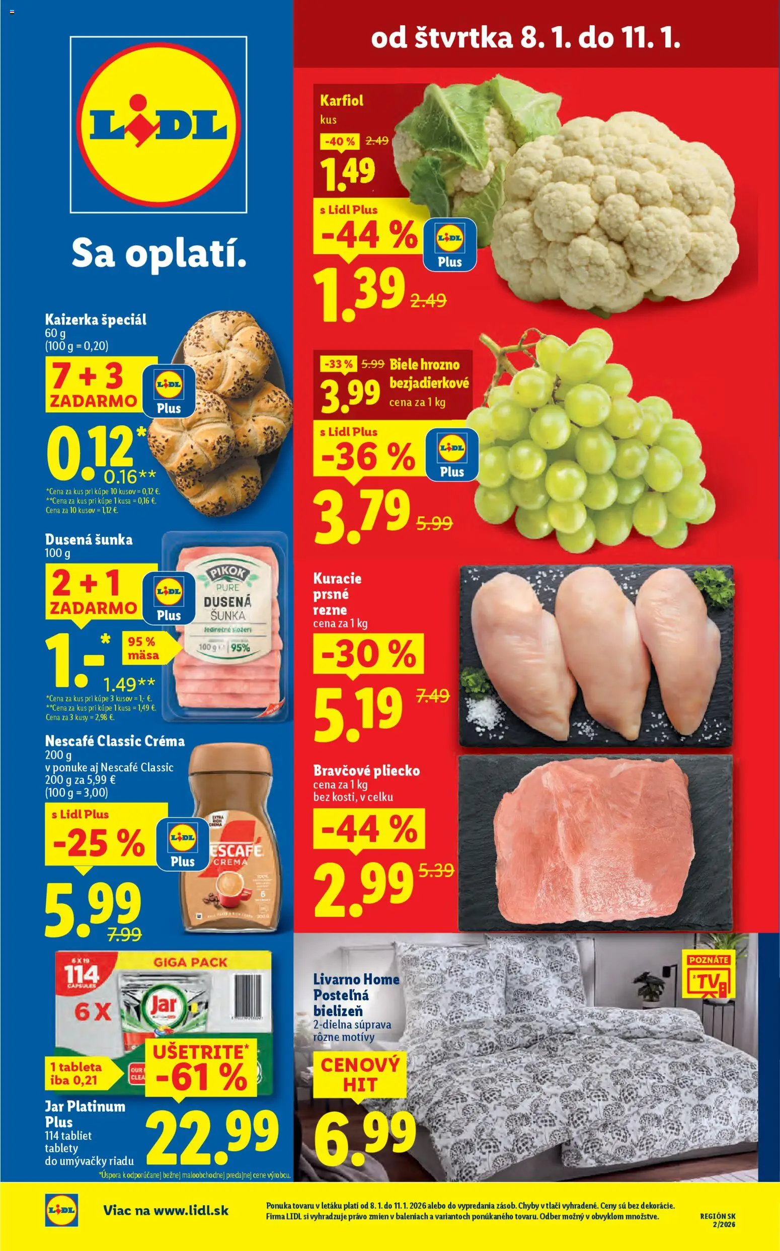 Náhľad Lidl letáku platného od 08.01.2026