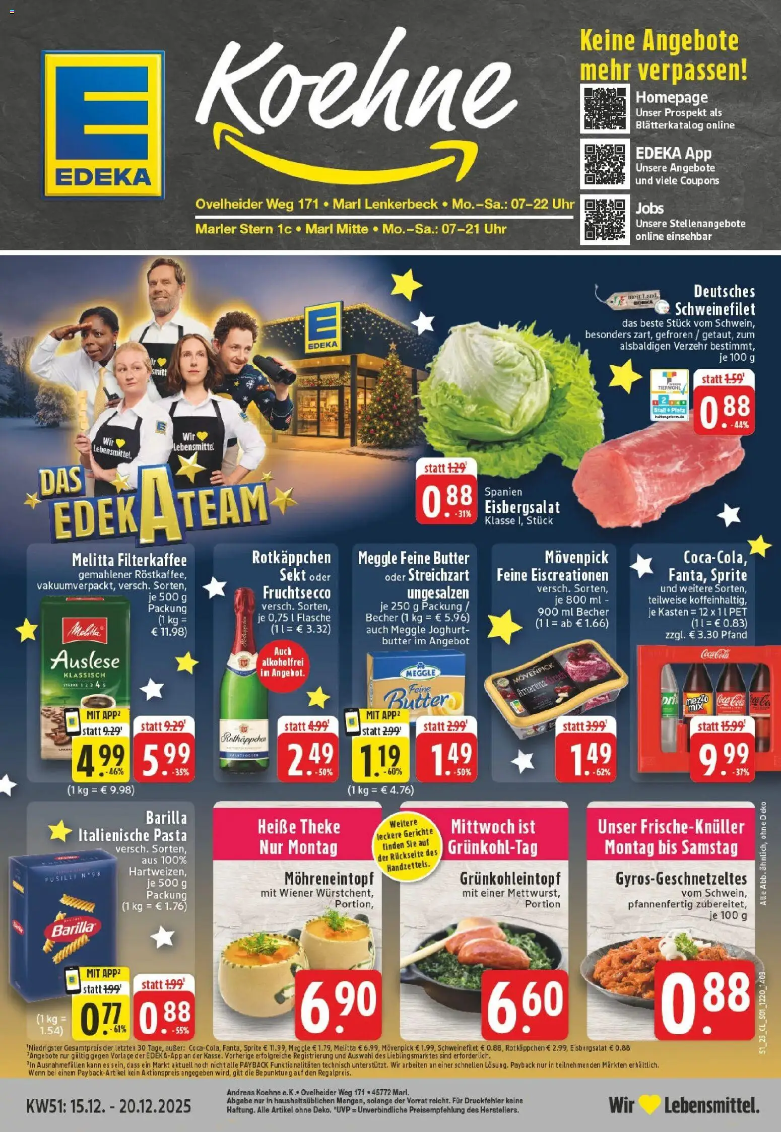 Vorschau von dem Prospekt des Geschäftes Edeka, gültig ab dem 15.12.2025