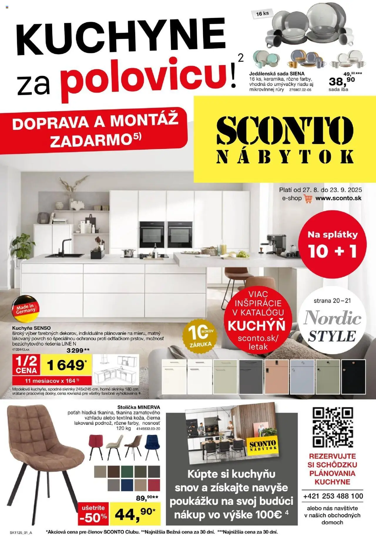 Sconto nábytok Leták (27.08. - 23.09.2025) - Akčná ponuka - Kuchyňa, Nábytok, Kuchyne, Stolička
