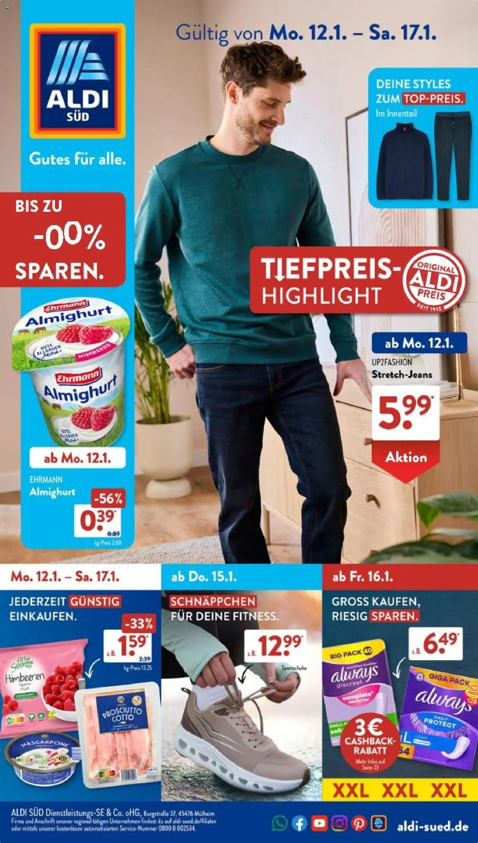 Vorschau von dem Prospekt des Geschäftes Aldi Süd, gültig ab dem 12.01.2026 - Up2fashion