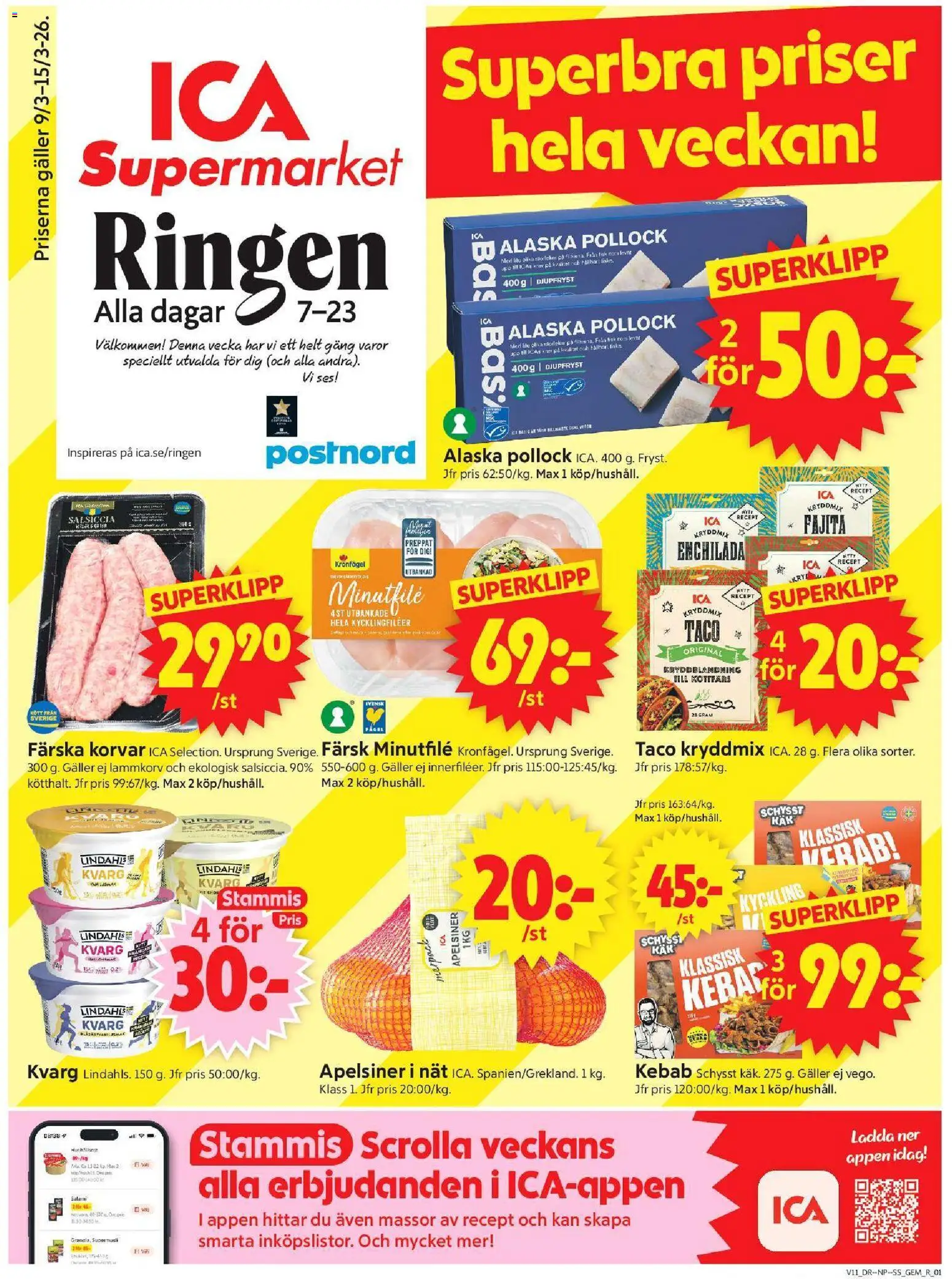Förhandsgranska reklamblad Stockholm från butik ICA Supermarket gäller från 09/03/2026