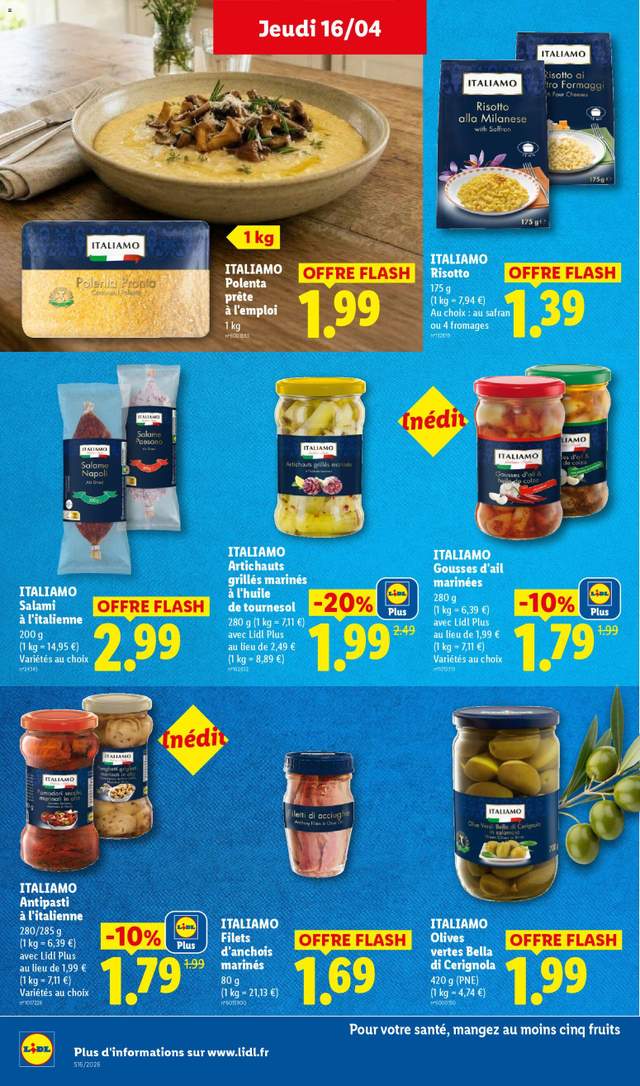 Nouveau catalogue Lidl à partir du 16/04