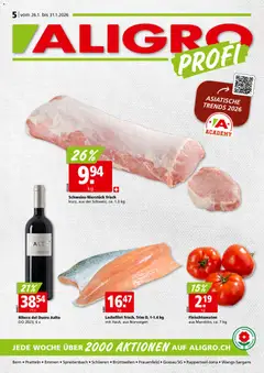 Vorschau des Merkblatts Aktionen Schlieren, Gossau SG, Frauenfeld, Rapperswil-Jona, Sargans, Bern, Brüttisellen, Pratteln, Emmen, Spreitenbach vom Shop Aligro gültig von 26.01.2026 bis 31.01.2026