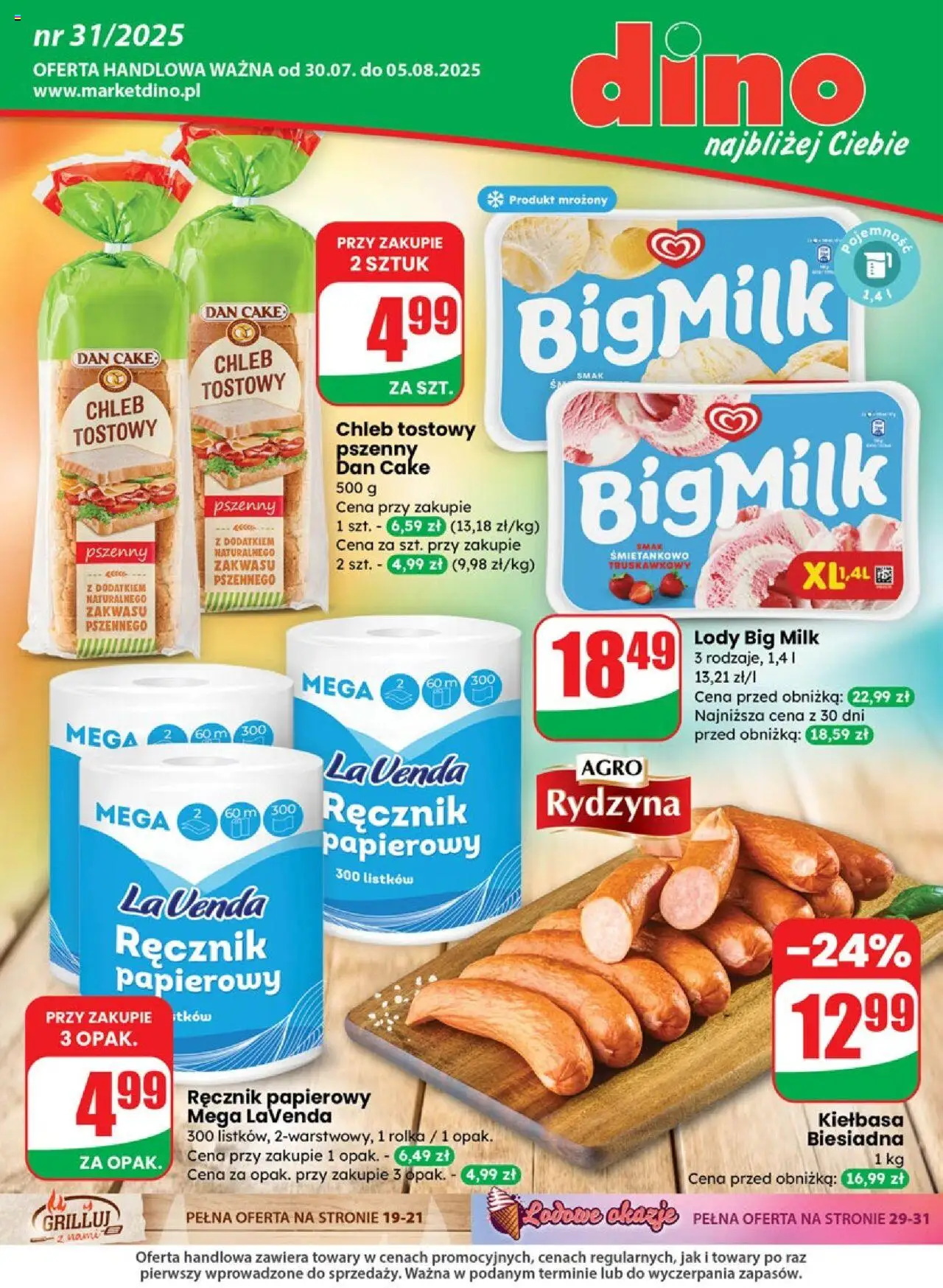 Dino gazetka 30.07.2025 - Aktualna gazetka promocyjna, akcje - Numer strony 1