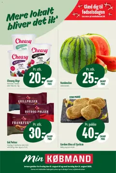 Eksempel på tilbudsavis Tilbudsavis fra butik Min Købmand gyldig fra 15/08/2025