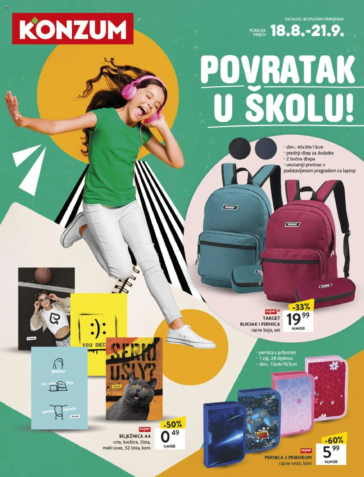 Konzum HR aktuális szórólap, érvényes 2025.08.18.-től - 1 oldal
