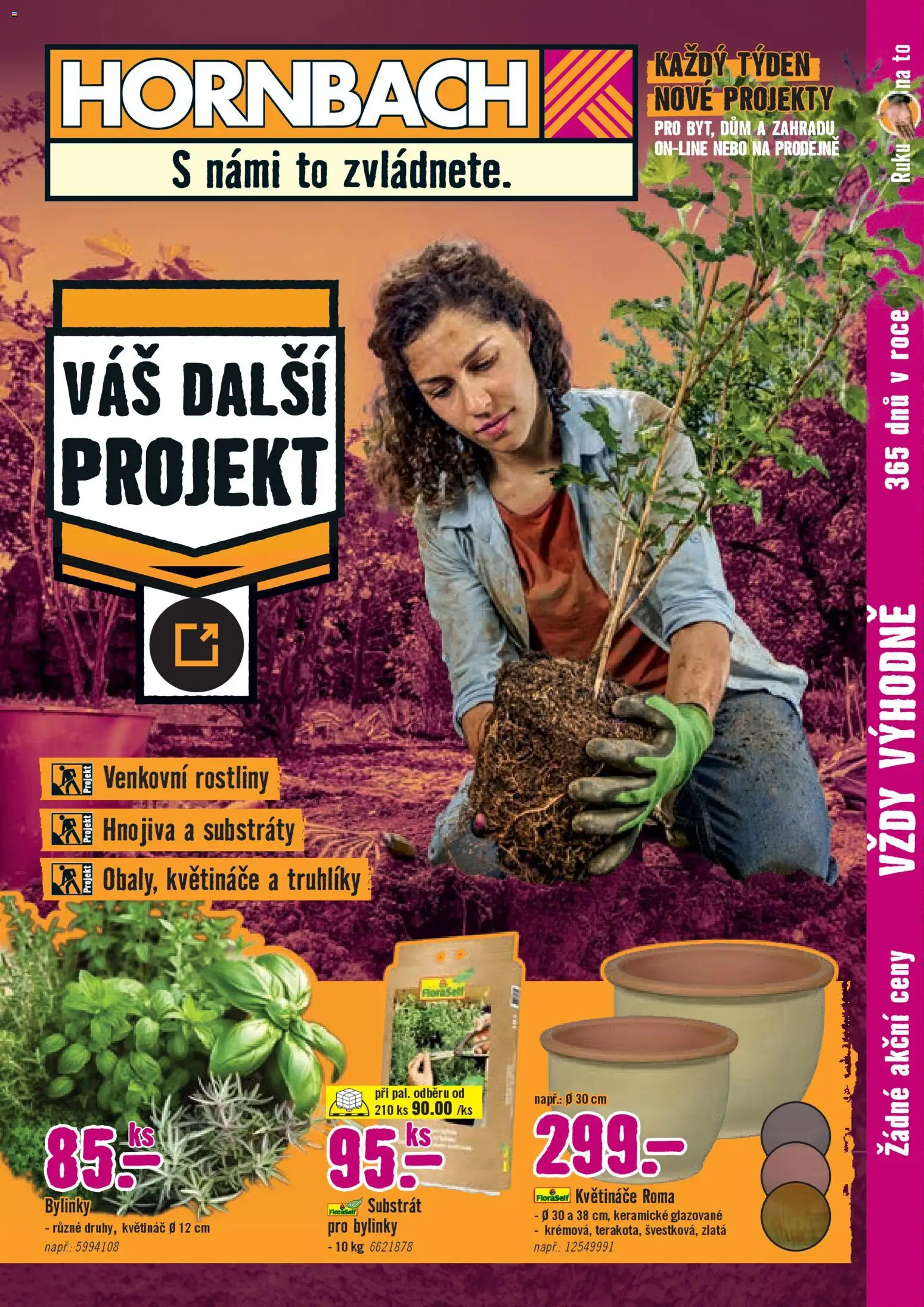 Náhled nabídky: HORNBACH HORNBACH leták - Rostliny platný od 01.04.2026 - Flora, Rostliny, Bylinky, Květináče, Květináč, Truhlíky, Substrát