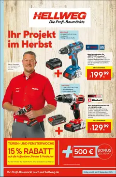 Vorschau von dem Prospekt des Geschäftes Hellweg, gültig ab dem 22.09.2025