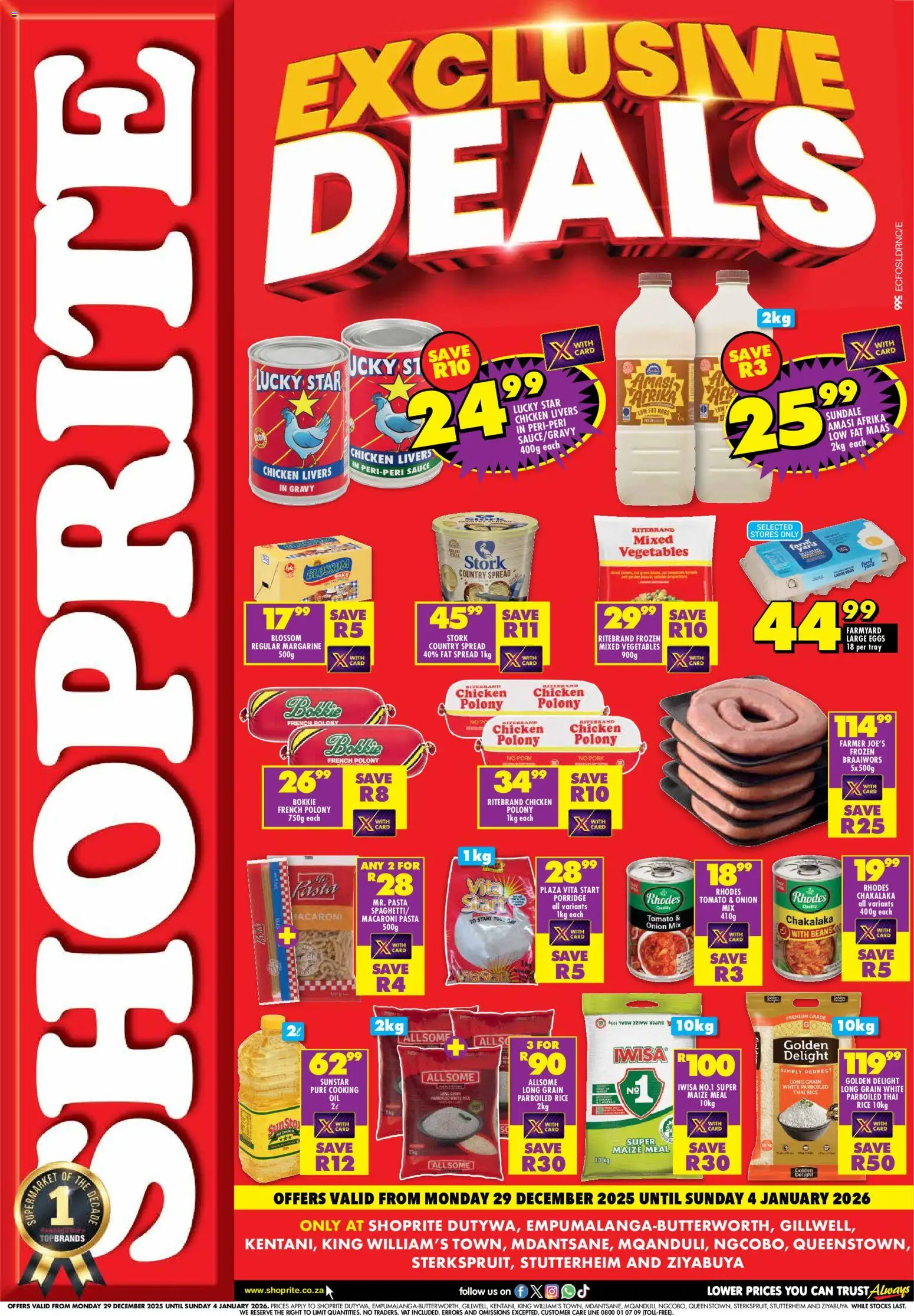 Preview of Shoprite flyer valid from 29/12/2025