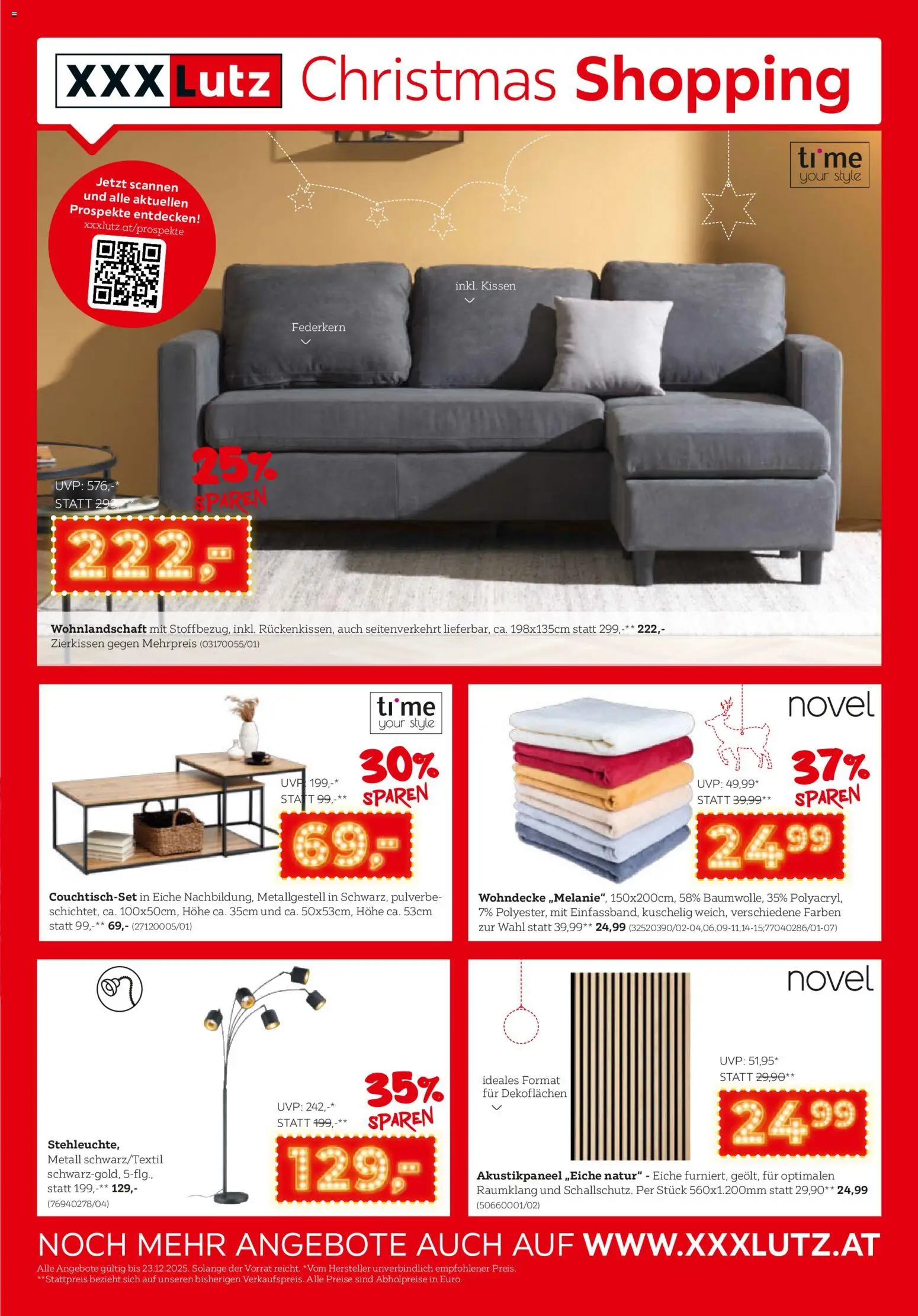 Vorschau der Angebote: XXXLutz Christams Shopping gültig ab 16.12.2025