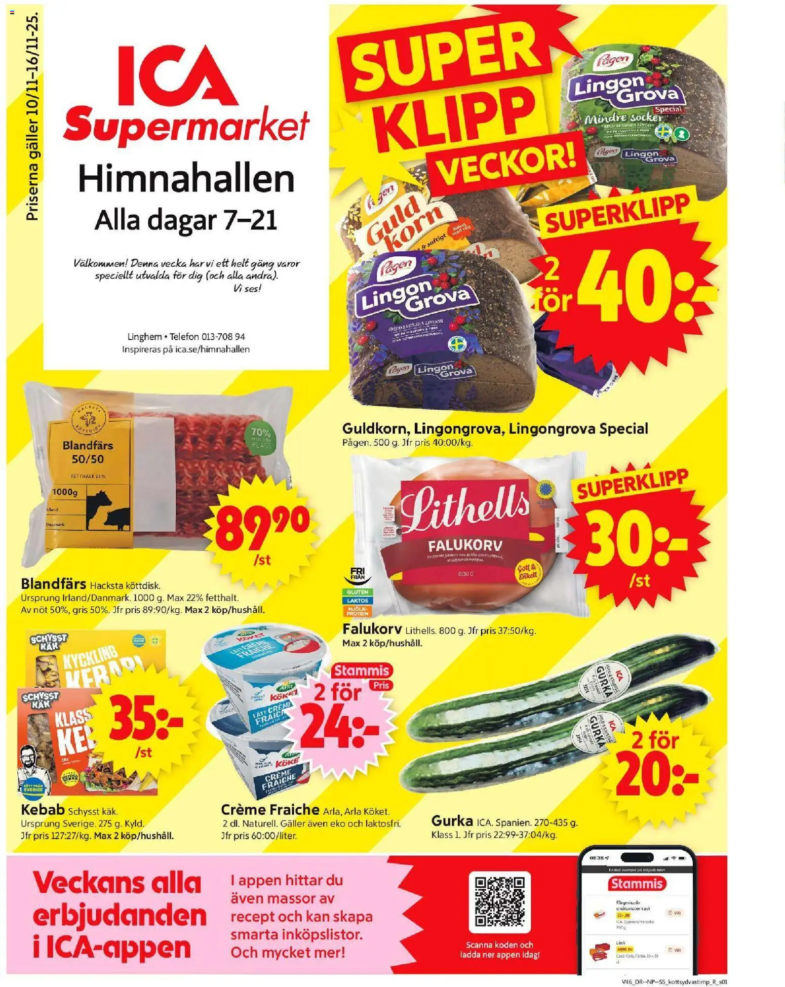 Förhandsgranska reklamblad Linghem från butik ICA Supermarket gäller från 10/11/2025