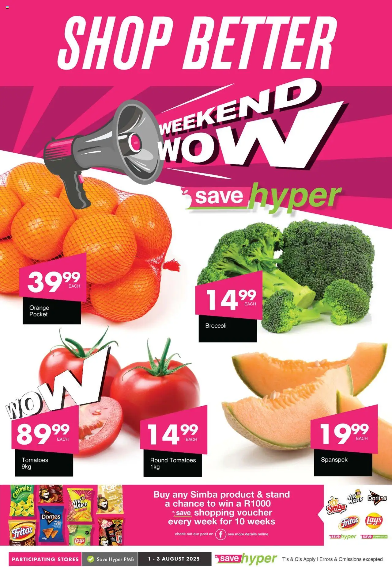 Save Weekend WOW from 01/08 - 03/08/2025 > Promotions