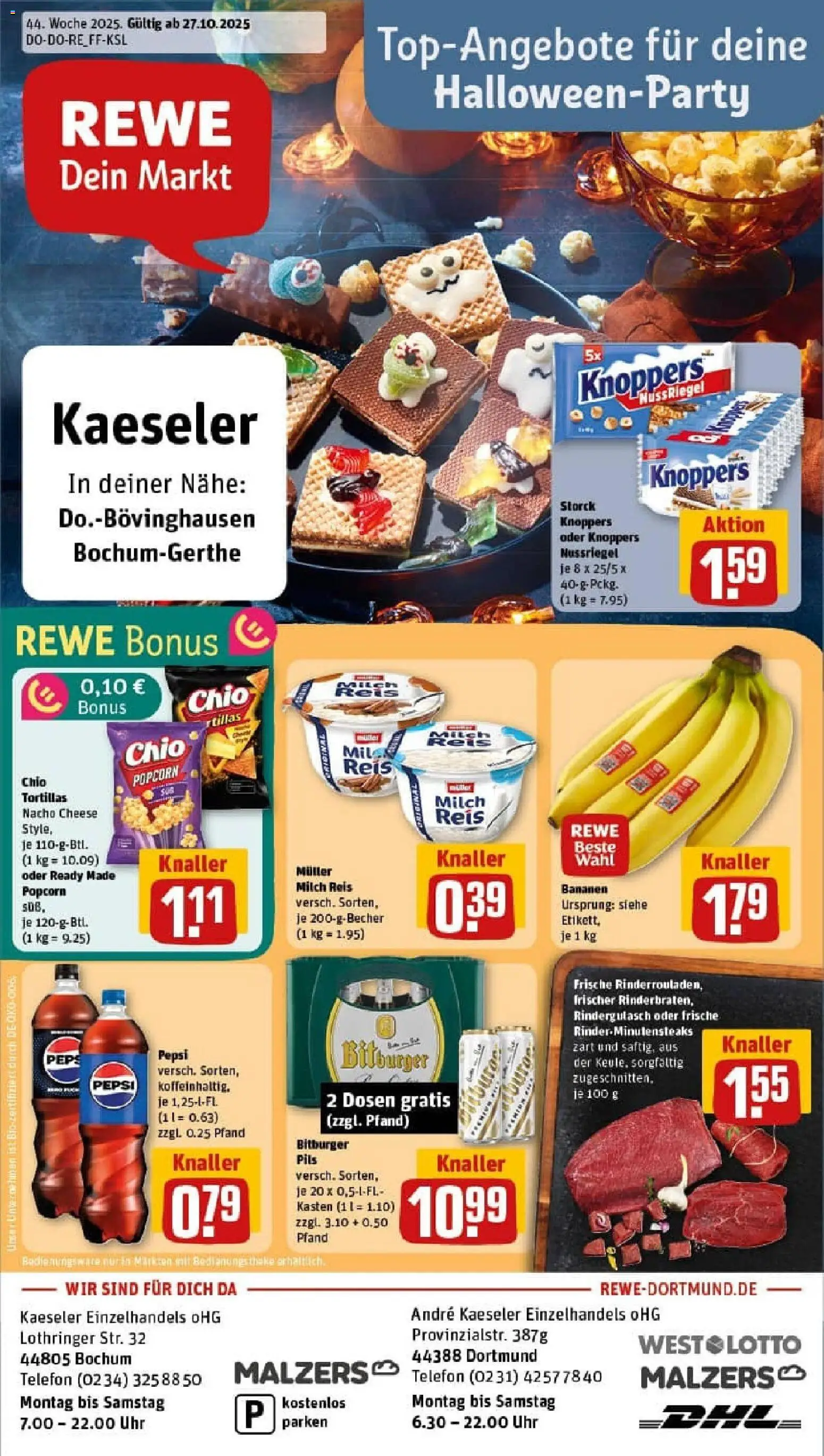 REWE Prospekt ab 26.10.2025 nächste Woche - Prospekt Bochum	