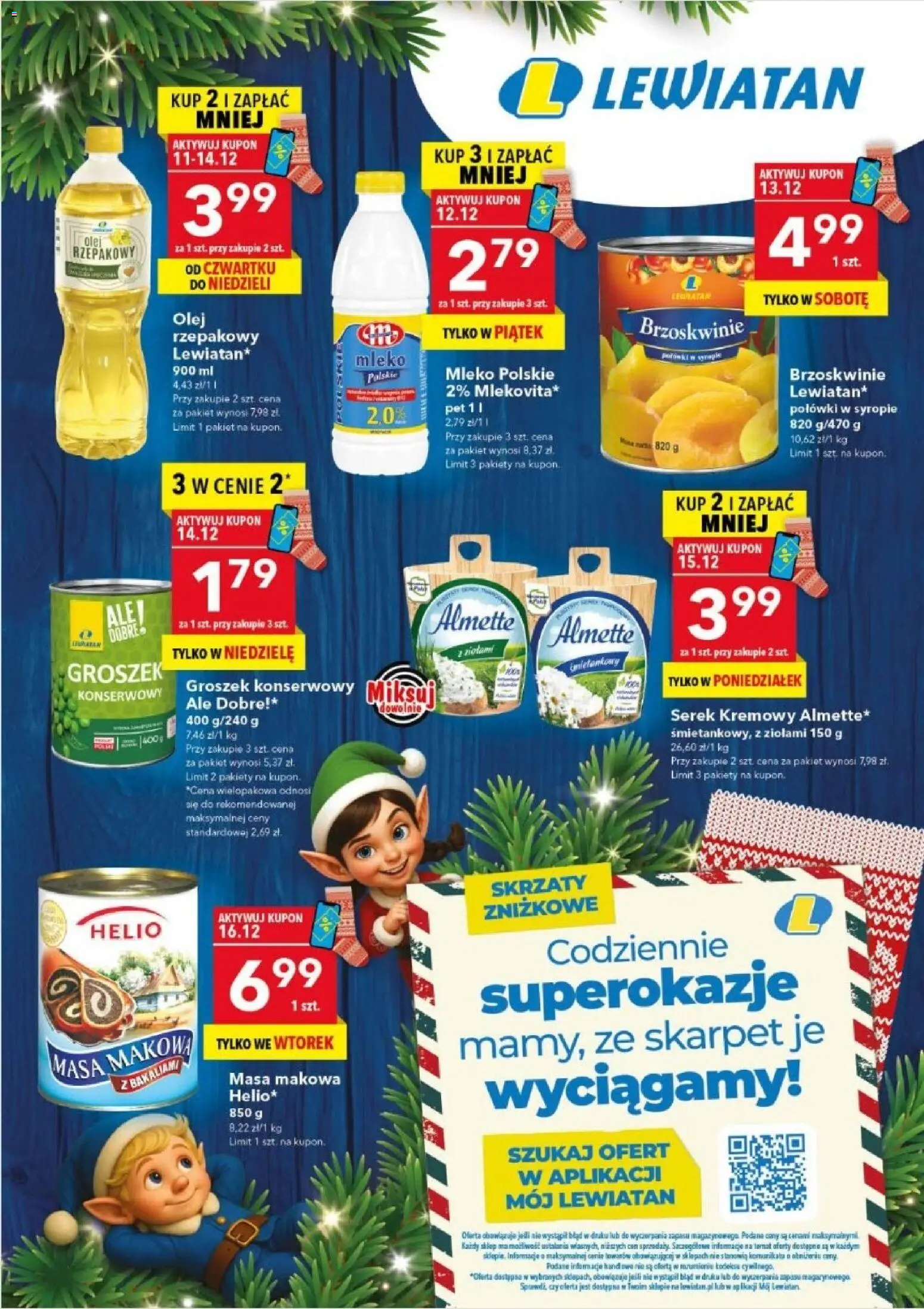 Pogląd gazetki "Skrzaty Zniżkowe" ze sklepu Lewiatan ważnej od 11.12.2025