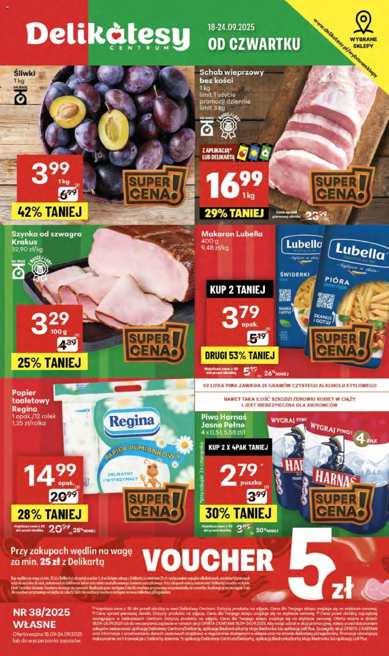Delikatesy Centrum gazetka 18.09.2025 - Nowa gazetka promocyjna - Numer strony 1