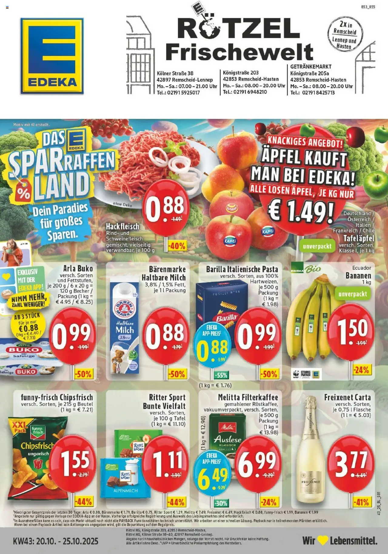 EDEKA Prospekt ab 19.10.2025 - Prospekt Remscheid Online