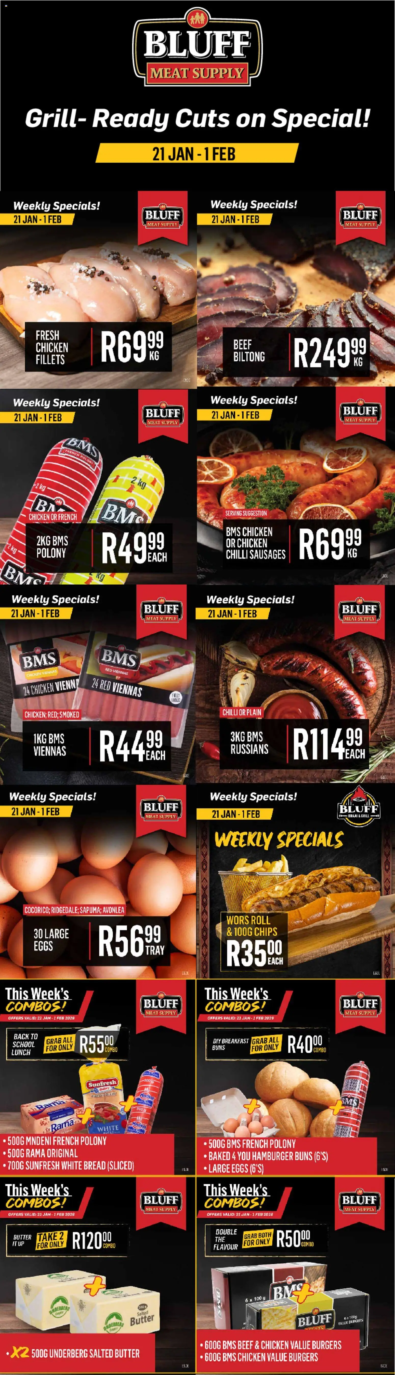 Preview of Bluff Meat Supply flyer valid from 21/01/2026