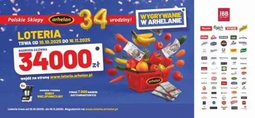 Pogląd gazetki "Konkurs - Urodzinowa Loteria" ze sklepu Arhelan ważnej od 10.10.2025